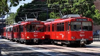 San Diego Trolley in Downtown [upl. by Yennep]