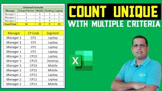 How to Count Unique Values with Multiple Condition in Excel [upl. by Sverre]