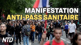 14 Juillet manifestations contre le pass sanitaire  La vaccination obligatoire des soignants au RU [upl. by Debee477]