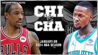 Chicago Bulls vs Charlotte Hornets Full Game Highlights  Jan 8  2024 NBA Season [upl. by Abbey]