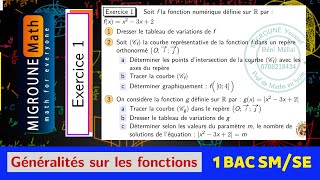 Généralités sur les fonctions — Exercice 1 —1 BAC SMSE [upl. by Anaik]