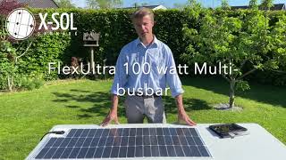 FlexUltra 100 watt solcelle med Multibusbar celler [upl. by Enomed]