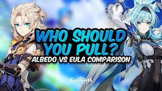 EULA VS ALBEDO  WHO SHOULD YOU PULL Detailed Review amp Comparison 23 Reruns  Genshin Impact [upl. by Salhcin]