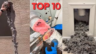 Videos that make you want to clean your dryer vent Top 10 craziest cleanings of all time [upl. by Surbeck813]