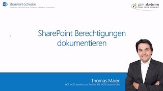 SharePoint Berechtigungen dokumentieren  Best practices mit Bordmitteln [upl. by Agle]