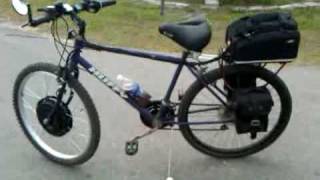 Electric Battery Powered Huffy Bicycle using Crystalyte Phoenix Cruiser 7240 kit  5304 hub motor [upl. by Arihppas]