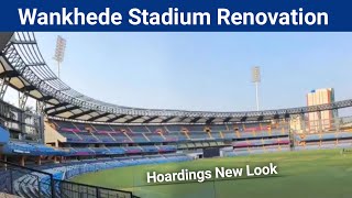 Wankhede Stadium Renovation Done  Hoarding Work For World Cup 2023 In Mumbai Stadium [upl. by Nnadroj534]