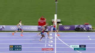 USAs Cole Hocker gold winning run vs Josh Kerr in mens 1500M final Highlights Paris Olympics 2024 [upl. by Gnol941]