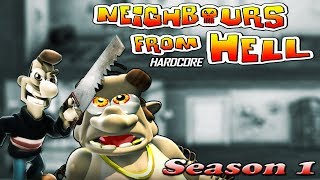 Neighbours From Hell HARDCORE  Season 1 100 walkthrough [upl. by Ardnaxila]