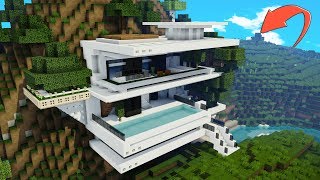 How to Make a MODERN Minecraft CLIFF HOUSE [upl. by Norga402]