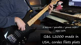 Test GampL L2000 USA  Partie 1  cordes flatwound [upl. by Lou]