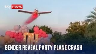 Pilot dies after plane crashes at gender reveal party [upl. by Ancell]