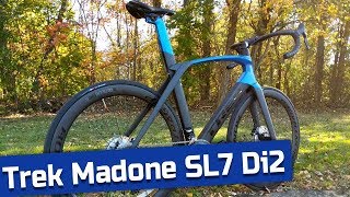 Seamless Speed with the 2020 Trek Madone SL 7 Disc Di2 Ultegra Aero Road Bike Review and Weight [upl. by Assirod]