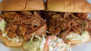 BBQ Pulled Chicken Sandwiches Recipe  No Slow Cooker [upl. by Orvas]