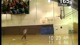 World Record 209 three pointers in a row by 60 year old man [upl. by Eirok]