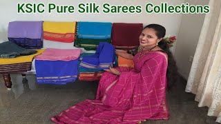 KSIC Mysore Silk Saree Collection With Price Pure ಮೈಸೂರ್ ಸಿಲ್ಕ್ ಸೀರೆಗಳು ಹೇಗಿದೆ ನೋಡಿ [upl. by Oliric]