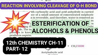 12th Chemistry Ch11Part12Esterification of Alcohol amp PhenolStudy with Farru [upl. by Alyakim638]