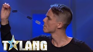 Ervin Veisz riskerar livet på scenen i Talang 2017  Talang TV4 [upl. by Ahsilram637]