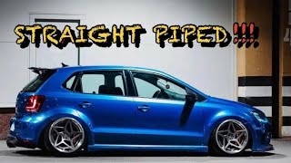 LOUDEST Polo 6R GTi 14TSi DSG Downpipe and straight pipe exhaust sound [upl. by Notyap]