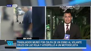 Trabajador murió por culpa de un ebrio al volante [upl. by Ettennor]