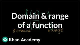 Domain and range of a function  Functions and their graphs  Algebra II  Khan Academy [upl. by Bathulda93]