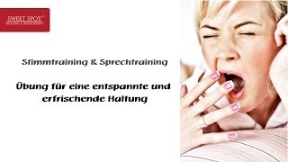 Stimmtraining amp Sprechtraining  Beispiel  Entspannung  Lockerung Haltung [upl. by Aicinat]