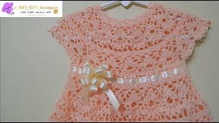 How to Crochet A Baby Dress Any Size Part 1 [upl. by Anstus]