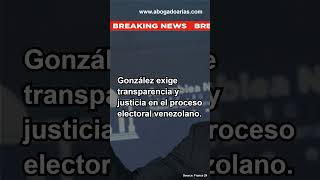 Venezuela Edmundo González denuncia presión y chantaje en elecciones [upl. by Shay]