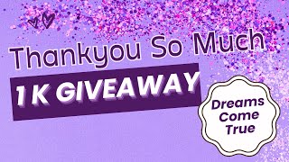 1K GIVEAWAY THANKYOU SO MUCH debtfreejourney giveaways [upl. by Keiryt917]