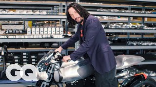 Keanu Reeves Shows Off His Most Prized Motorcycles  Collected  GQ [upl. by Lonnard786]