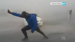 Storm Chaser Battles Hurricane Irma’s Powerful Winds  NBC News [upl. by Cioban]