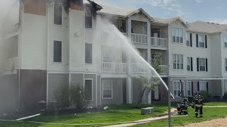 Several OFallon families displaced after massive apartment fire [upl. by Nevyar335]