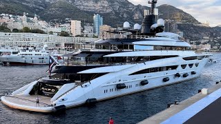 THE ARRIVAL OF AHPO YACHT FOR MONACO YACHT SHOW 2022LÜRSSEN 1151m 300M SUPERYACHT archiesvlogmc [upl. by Ahsekyt864]