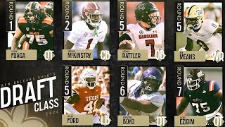 2024 New Orleans Saints Draft Overview Meet the New Rookies [upl. by Saber173]