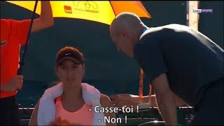 Océane Dodin insulte son coach en plein match  Miami 2018 [upl. by Beverly815]