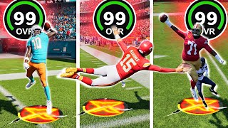 1 Handed Catch with Every 99 Overall Player in Madden [upl. by Meingolda146]