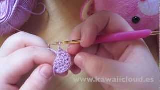 Como hacer orejas para amigurumi en semicírculo [upl. by Daria267]