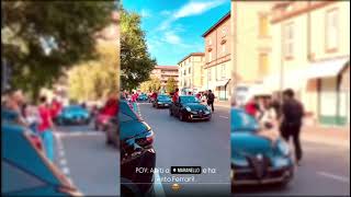 Ferrari Fans Celebrating In The Streets After Leclerc Win In Monza [upl. by Rediah829]