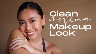 CLEAN MAKEUP TUTORIAL   MORENA FILIPINA BEAUTY ✨ [upl. by Burch]