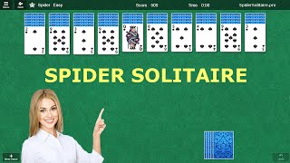 How to play Spider Solitaire 1 suit [upl. by Koy546]