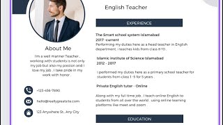 How to make Perfect CV  RESUME in Canva on Mobile [upl. by Kiran]