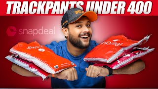 BEST BUDGET TRACK PANTSJOGGERS FOR SUMMERGYM UNDER 400 on SNAPDEAL 🔥 Men Haul Review 2023 [upl. by Pammie]