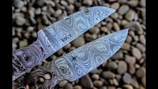 Etching 101 How To Etch Your Damascus Pattern Welded Blade [upl. by Analart]