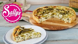 Herzhafter Käsekuchen mit grünem Spargel  Sallys Welt [upl. by Llehsad]