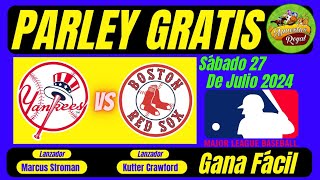 Pronósticos Deportivos MLB Sábado 27 De Julio 2024 Parley Gratis mlb beisbol [upl. by Yessak]