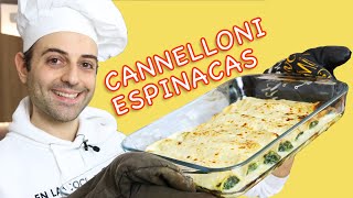 Canelones de ricota y espinaca italianos  Receta italiana autentica ricotta 🇮🇹 [upl. by Cody]