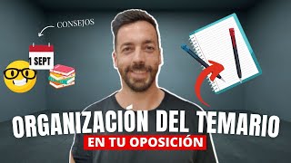 📚 5 consejos para ORGANIZAR EL ESTUDIO de los TEMAS [upl. by Htez]