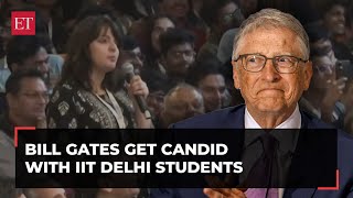 Bill Gates in India Microsoft founder gets candid with IIT Delhi students in a rapid fire chat [upl. by Htebsil]