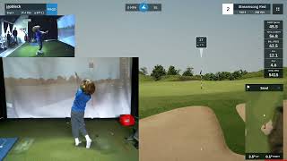 Pete 9yo playing two holes at Golfbarn318 [upl. by Lyssa376]