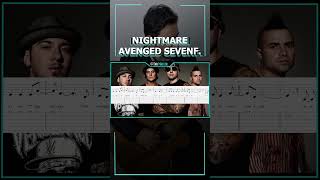 Nightmare  Avenged Sevenfold Guitar Tutorial TAB EASY  Sheet Music [upl. by Nosbig]